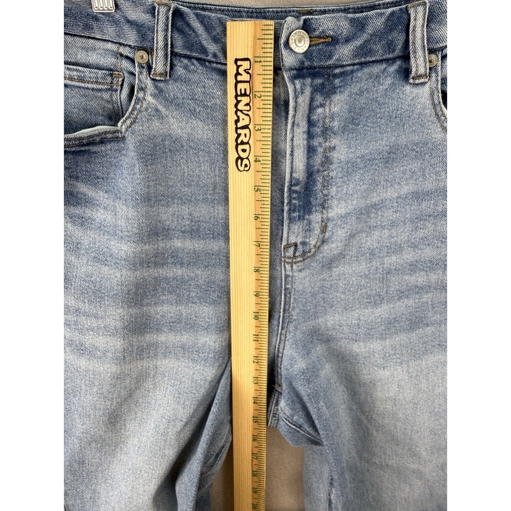 American Eagle Curvy Mom Jeans Sz 16 Short Blue Denim High Rise Stretch - Picture 5 of 10